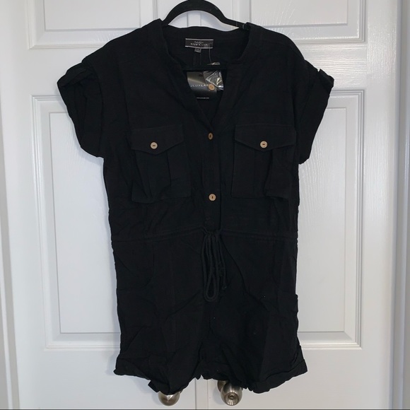 NWT JLUXLABEL Black Utility Romper - Picture 6 of 13